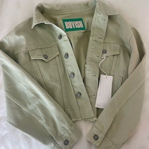 Boyish cropped denim jacket